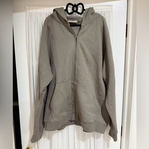 Essentials Gray Zip-Up Hoodie
